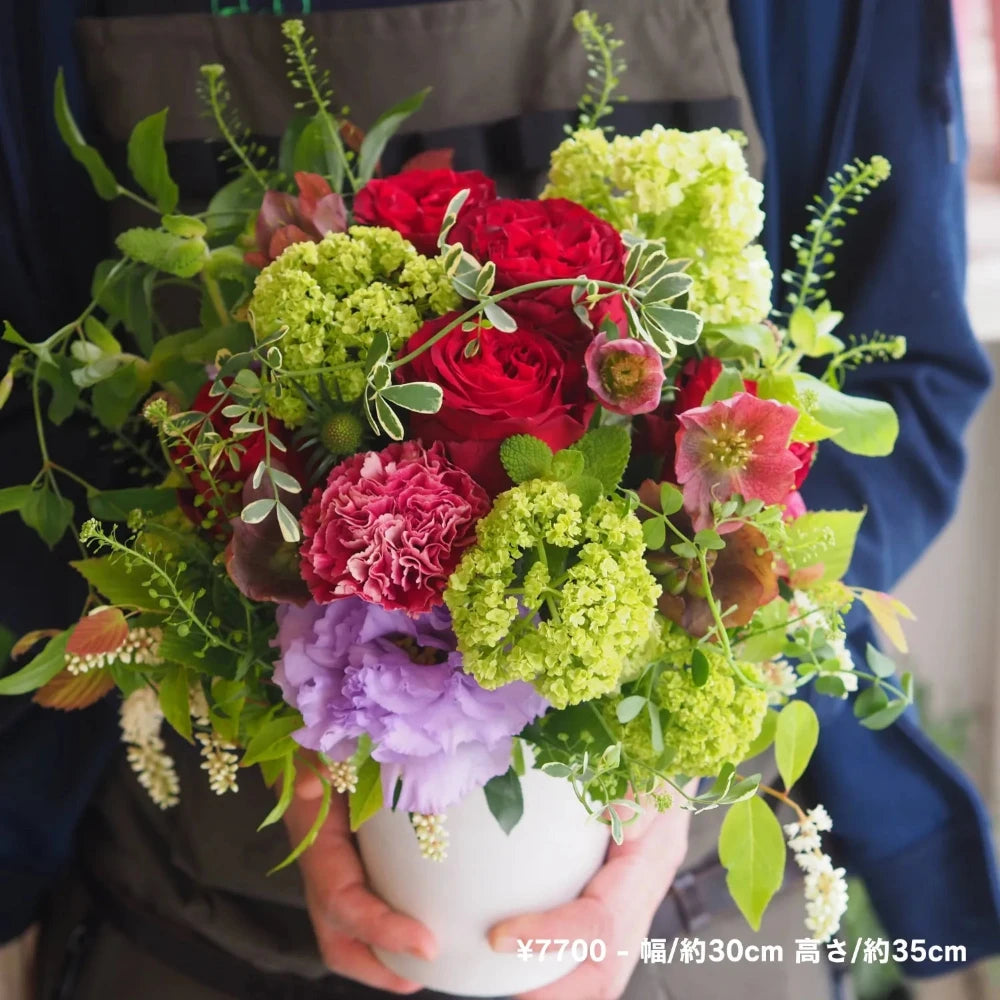 【ギフトフラワー】アレンジメント Round style - 大垣花店公式オンラインショップ - 西宮にて創業60年のお花屋さん